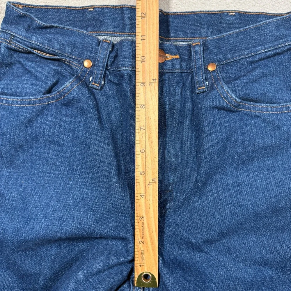 Vintage Wrangler Jeans Mens 30x32 Dark Wash Cowboy Cut Straight Leg Denim 90s